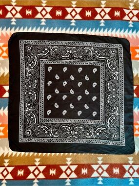 Black silky Paisley Bandana